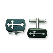 Stainless Steel Gothic Cross Cuff Links