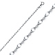 2mm 14K White Gold Flat Mirror Link Chain Necklace 16-22in thumb 0