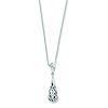 White Ice Fancy Teardrop Diamond & Sterling Silver Charm Necklace