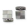 Checker Patterned Titanium Cuff Links