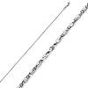1mm 14K White Gold Diamond-Cut Round Snail Chain Necklace 16-22in