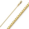 1mm 14K Yellow Gold Box Chain Necklace 16-24in