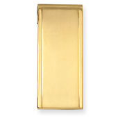 Stainless Steel Brushed & Polished Gold Plated Money Clip