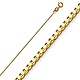 0.5mm 14K Yellow Gold Box Link Chain Necklace 16-22in thumb 0