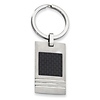 Stainless Steel Black Carbon Fiber Key Ring