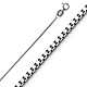 0.6mm 14K White Gold Box Link Chain Necklace 16-24in thumb 0