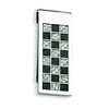 Checkered Stainless Steel Black & Grey Carbon Fiber Money Clip