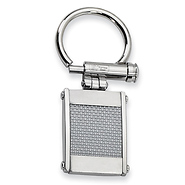 Stainless Steel Grey Carbon Fiber Key Ring