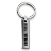 Stainless Steel Black Accent Brushed Key Ring