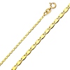 1.3mm 14K Yellow Gold Valentino Chain Necklace 16-22in