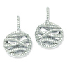 Elliot Skye Sterling Silver Wave Design Cubic Zirconia Drop Earrings