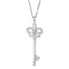 Elliot Skye Sterling Silver Fleur De Lis CZ Key Necklace