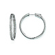 Elliot Skye In & Out 2-Row Pave CZ Medium Hoop Earrings - Sterling Silver Rhodium 1.2 inch thumb 0