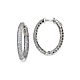 Elliot Skye In & Out 3-Row Pave CZ Small Oval Hoop Earrings - Sterling Silver Rhodium thumb 0