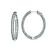 Elliot Skye In & Out 3-Row Pave CZ Medium Oval Hoop Earrings - Sterling Silver Rhodium thumb 0