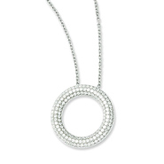 Elliot Skye Sterling Silver Micro Pave CZ Circle Floating Necklace