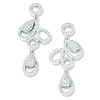 Elliot Skye Sterling Silver Fancy Micro Pave CZ Dangle Earrings