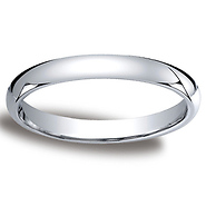 3mm Classic Light Comfort-Fit Dome Wedding Band - Platinum