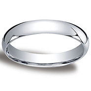 4mm Classic Light Comfort-Fit Dome Wedding Band - Platinum