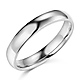 4mm Classic Light Comfort-Fit Dome Wedding Band - 10K, 14K, 18K White Gold thumb 0