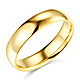 5mm Classic Light Comfort-Fit Dome Wedding Band - 10K, 14K, 18K Yellow Gold thumb 0