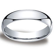 5mm Classic Light Comfort-Fit Dome Wedding Band - Platinum
