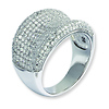 Elliot Skye Sterling Silver Micro Pave Cubic Zirconia Cocktail Ring