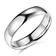 5mm Classic Light Comfort-Fit Dome Wedding Band - 10K, 14K, 18K White Gold thumb 0