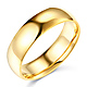 6mm Classic Light Comfort-Fit Dome Wedding Band - 10K, 14K, 18K Yellow Gold thumb 0