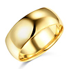 8mm Classic Light Comfort-Fit Dome Men's Wedding Band - 10K, 14K, 18K Yellow Gold