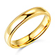 4mm Classic Light Comfort-Fit Dome Milgrain Wedding Band - 10K, 14K, 18K Yellow Gold thumb 0