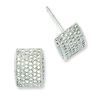 Elliot Skye Fancy Arched Sterling Silver Micro Pave CZ Stud Earrings