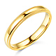 3mm Classic Light Comfort-Fit Dome Milgrain Wedding Band - 10K, 14K, 18K Yellow Gold thumb 0