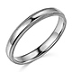 3mm Classic Light Comfort-Fit Dome Milgrain Wedding Band - 10K, 14K, 18K White Gold thumb 0