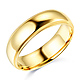 6mm Classic Light Comfort-Fit Dome Milgrain Wedding Band - 10K, 14K, 18K Yellow Gold thumb 0