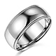 8mm Classic Light Comfort-Fit Dome Milgrain Men's Wedding Band - 10K, 14K, 18K White Gold thumb 0