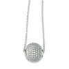 Elliot Skye Sterling Silver Micro Pave CZ Round Ball Charm Necklace
