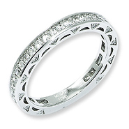 Elliot Skye Sterling Silver Micro Pave Cubic Zirconia Eternity Ring