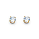 4mm 14K Yellow Gold Round-Cut Cubic Zirconia CZ Stud Earrings - Push Backs thumb 0