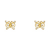Whimsical Open-Cut Butterfly CZ Stud Earrings in 14K Yellow Gold