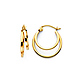 Polished Petite Double Hoop Earrings - 14K Yellow Gold thumb 0