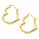 Heart-Shape Medium Hoop Earrings - 14K Yellow Gold thumb 0