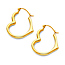 Heart-Shape Small Hoop Earrings - 14K Yellow Gold