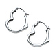 Heart-Shape Small Hoop Earrings - 14K White Gold thumb 0