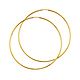 Polished Endless Extra Large Hoop Earrings - 14K Yellow Gold 1.5mm x 2.25 inch thumb 0