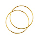 Polished Endless Large Hoop Earrings - 14K Yellow Gold 1.5mm x 2 inch thumb 0