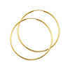 Polished Endless Large Hoop Earrings - 14K Yellow Gold 1.5mm x 2 inch