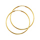 Polished Endless Large Hoop Earrings - 14K Yellow Gold 1.5mm x 1.6 inch thumb 0