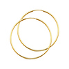 Polished Endless Large Hoop Earrings - 14K Yellow Gold 1.5mm x 1.6 inch