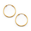 Polished Endless Small Hoop Earrings - 14K Yellow Gold 1.5mm x 0.67 inch